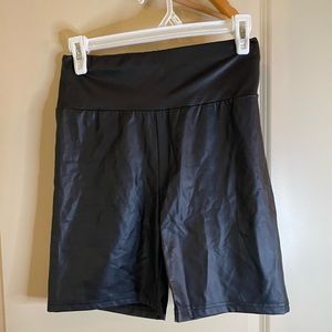 Shein faux leather bike shorts